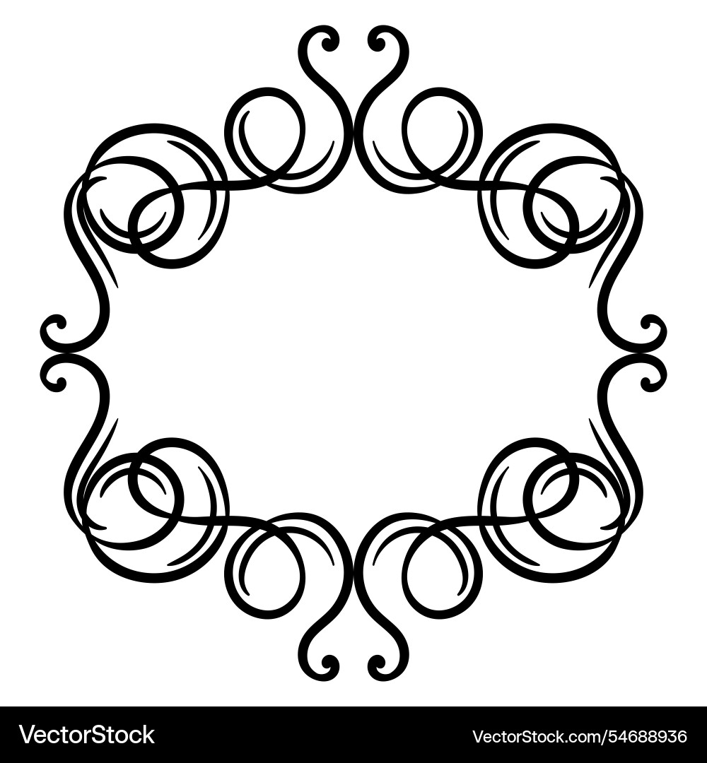 Vignette curl element decorative calligraphic Vignette curl element decorative calligraphic vector image