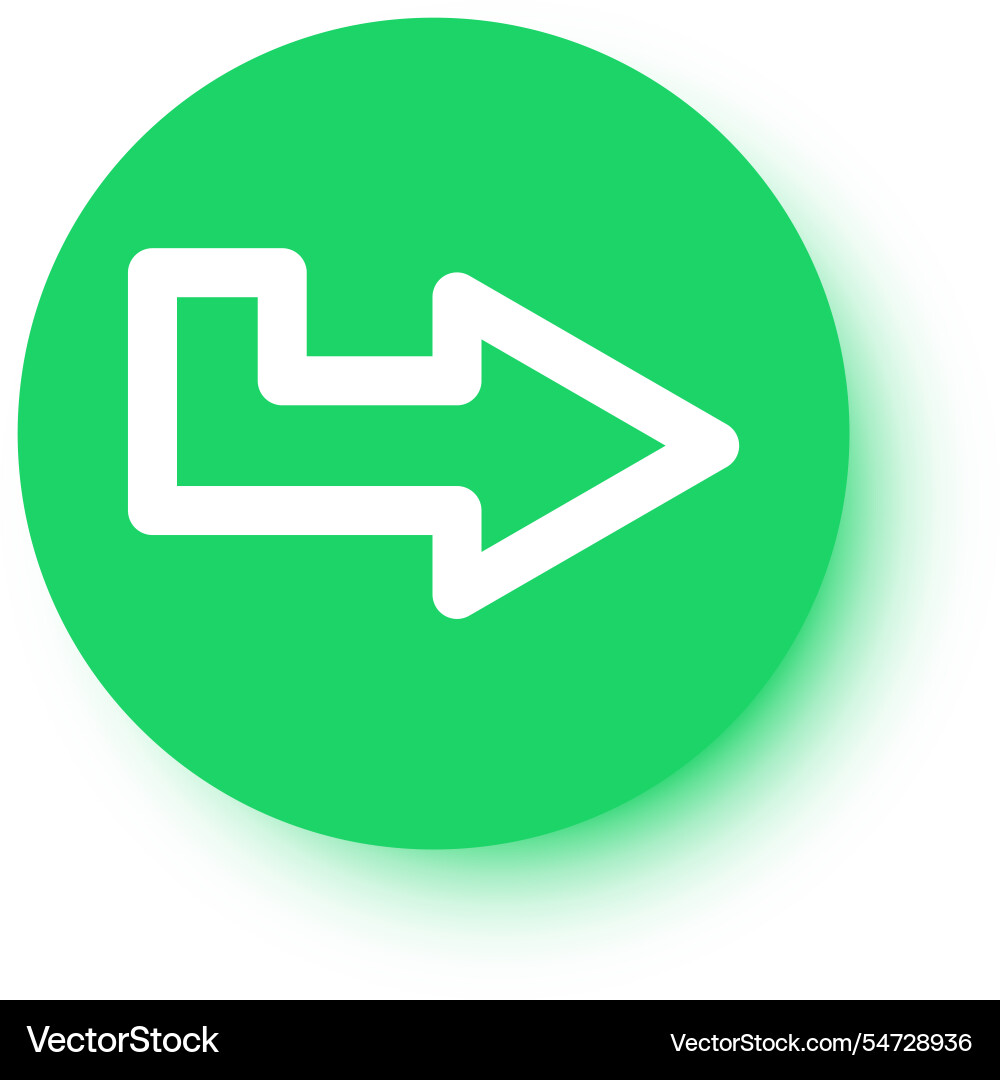 White arrow pointing to the right placed White arrow pointing to the right placed vector image
