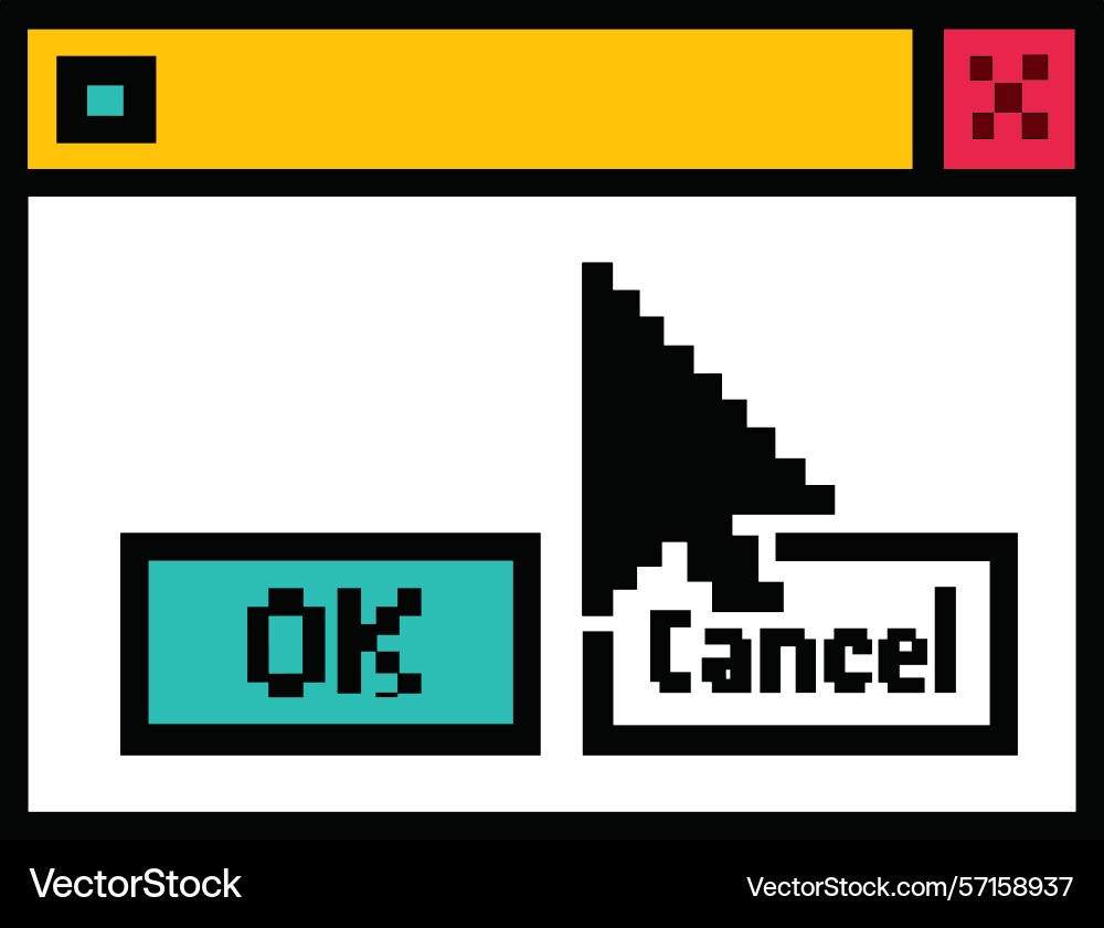 A computer dialog box A computer dialog box vector image