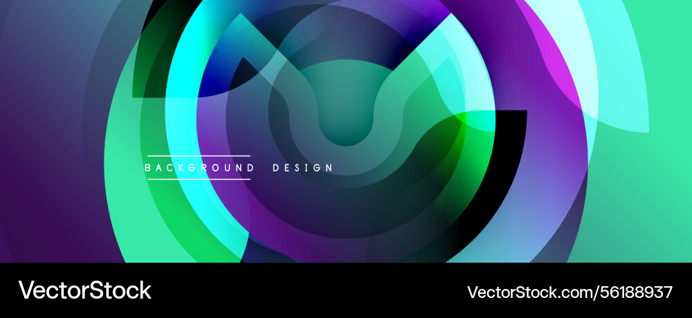 Abstract vibrant layers create dynamic circular Abstract vibrant layers create dynamic circular Vector Image