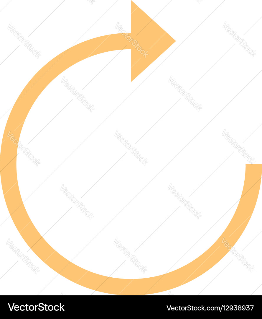 Arrow sign rotation icon reload button refresh vector image