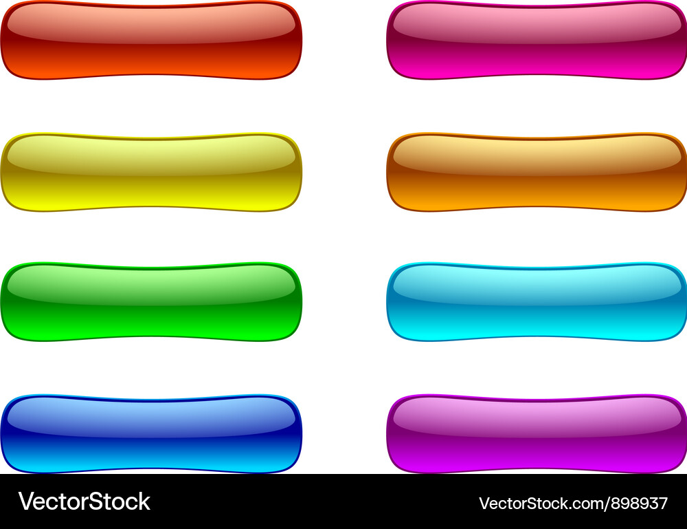 Glassy buttons Vector Image