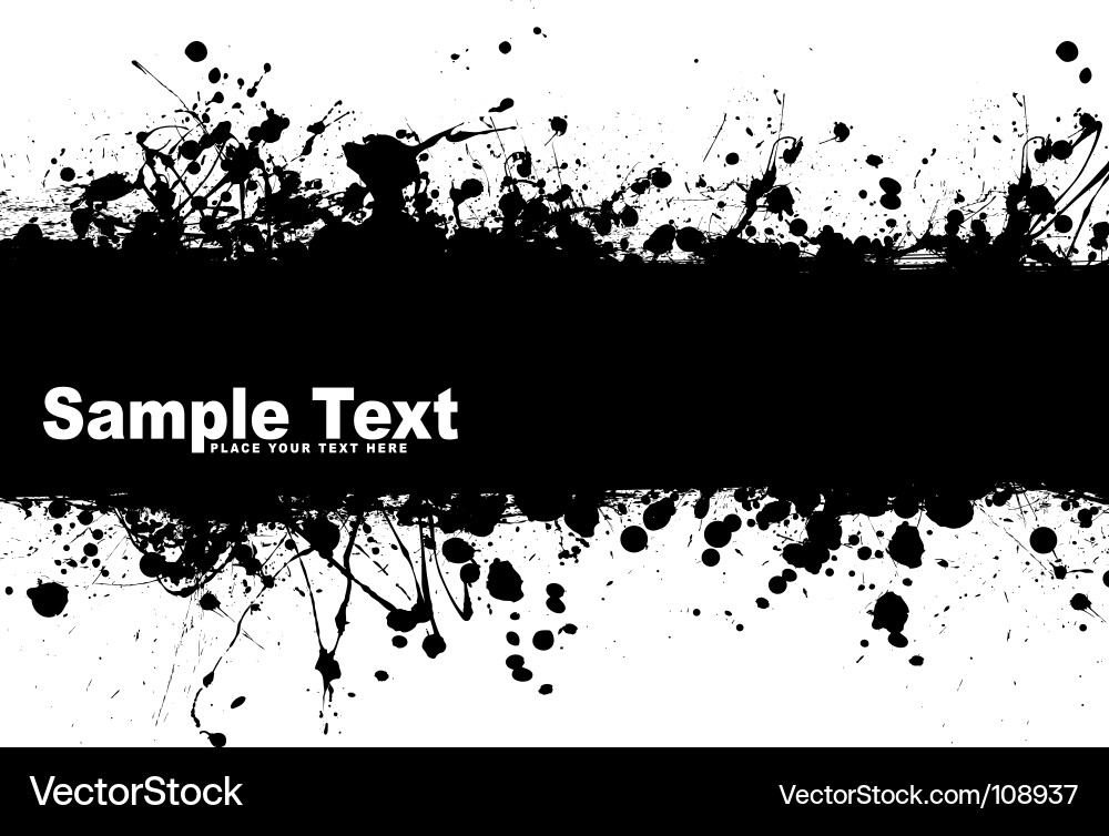 Ink Splatter Grunge Banner Vector Image