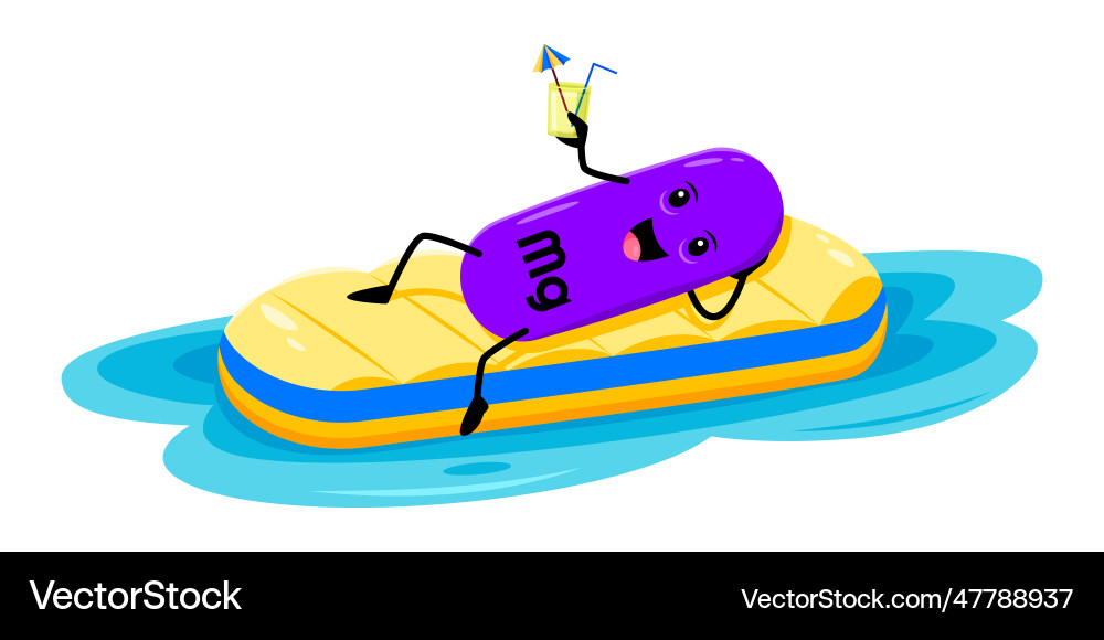 Magnesium Character on Float vector image