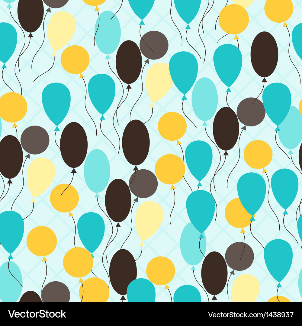 Retro Balloons Pattern Vector Image