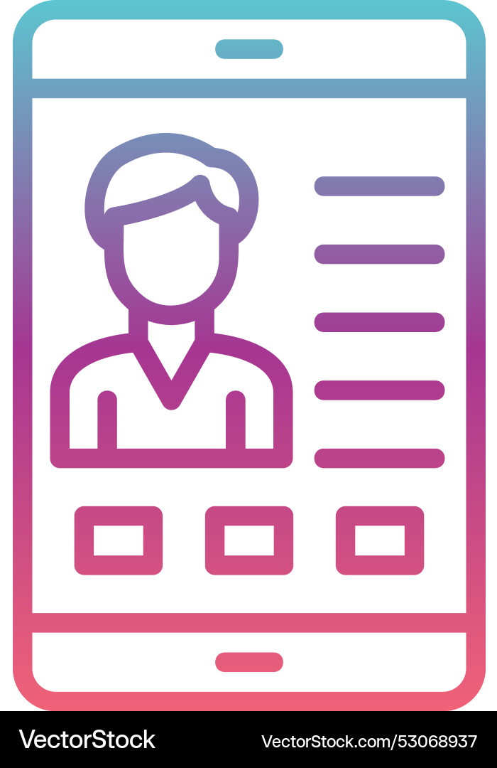 User account line gradient design Vector Image