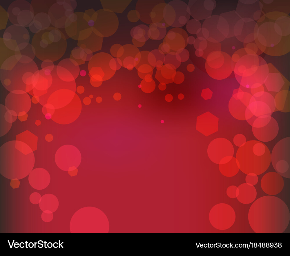 Abstract bokeh red lights background vector image