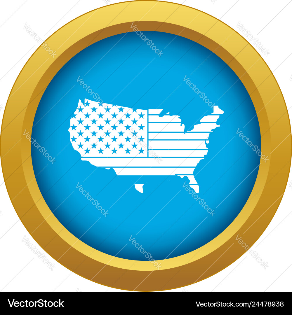 American icon blue isolated American icon blue isolated vector image