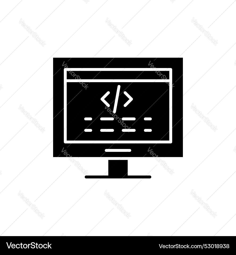 Anzeige Code-Symbol-Set Computer-Software-Programm vektorbild