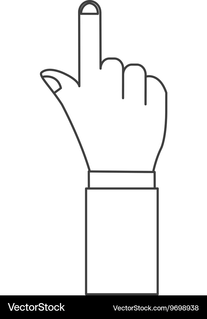 Hand pointing with index finger icon Vector Image