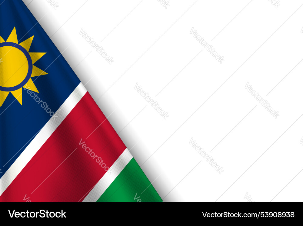 Namibia flag with original color Vector Image