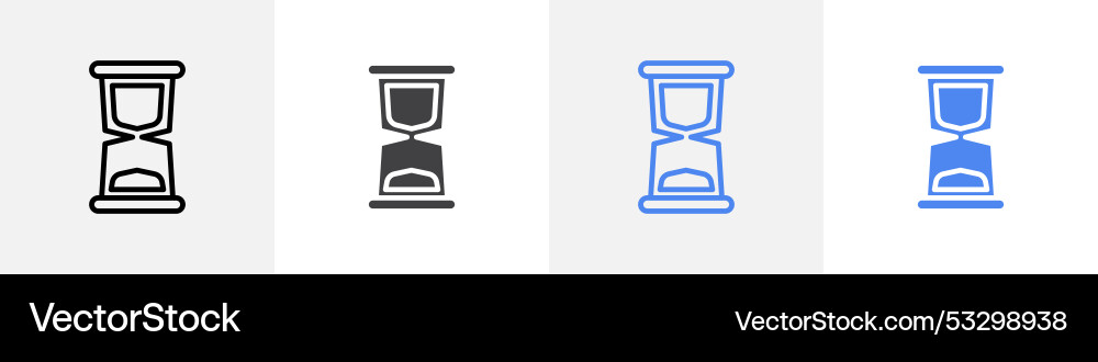 Sand clock icon set use for web ui or app Vector Image