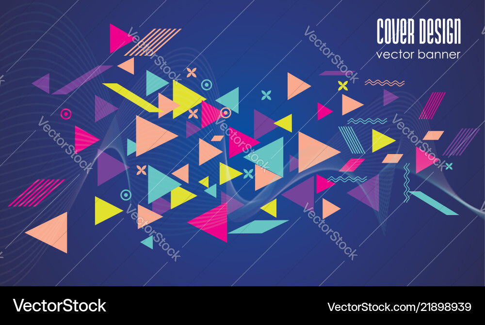 Abstract Techno Waves Background vector image