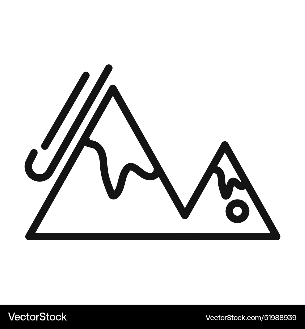 Avalanche icon mark in filled style Avalanche icon mark in filled style Vector Image