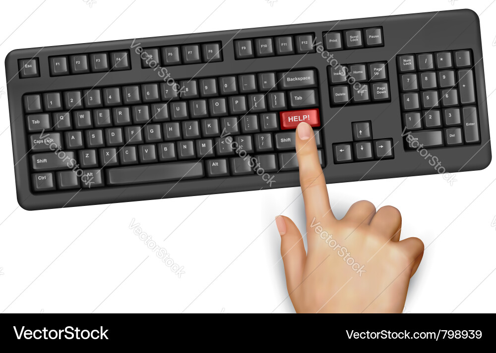 Computer Keyboard Support vector image