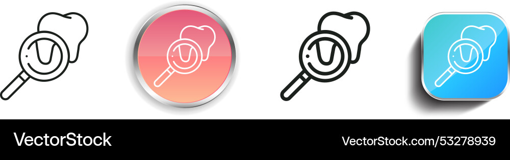 Dentist icon thin linear regular and button style Dentist icon thin linear regular and button style Vector Image