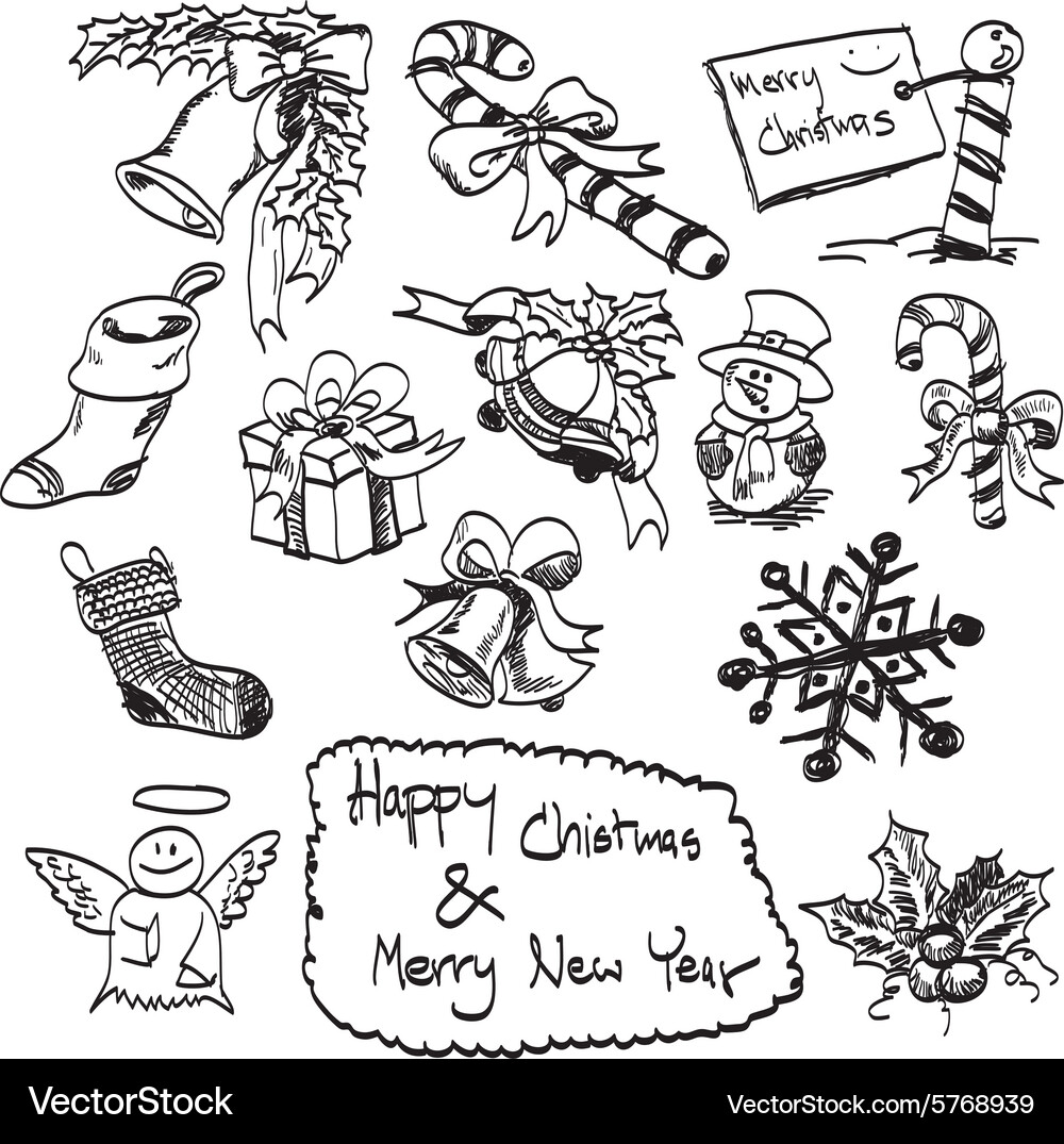 Weihnachten Icon Set Vektorbild