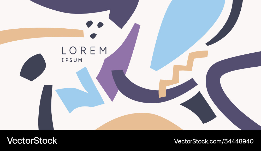 A composition with abstract elements in popular vector image