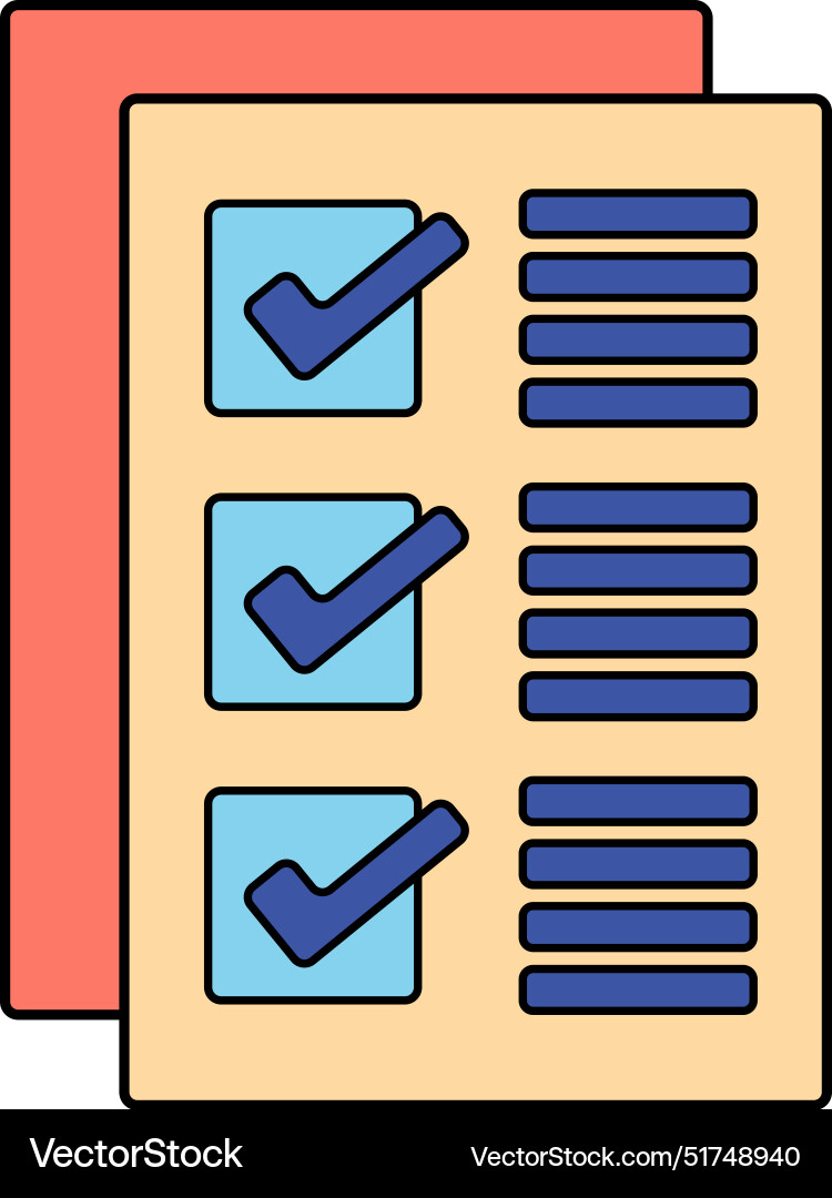 Checklist icon to-do list tasks and completion Checklist icon to-do list tasks and completion Vector Image