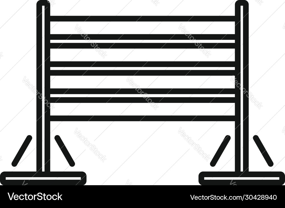 Dog training wood barrier icon outline style Dog training wood barrier icon outline style vector image