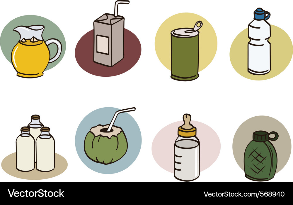 Drink set Vector Image