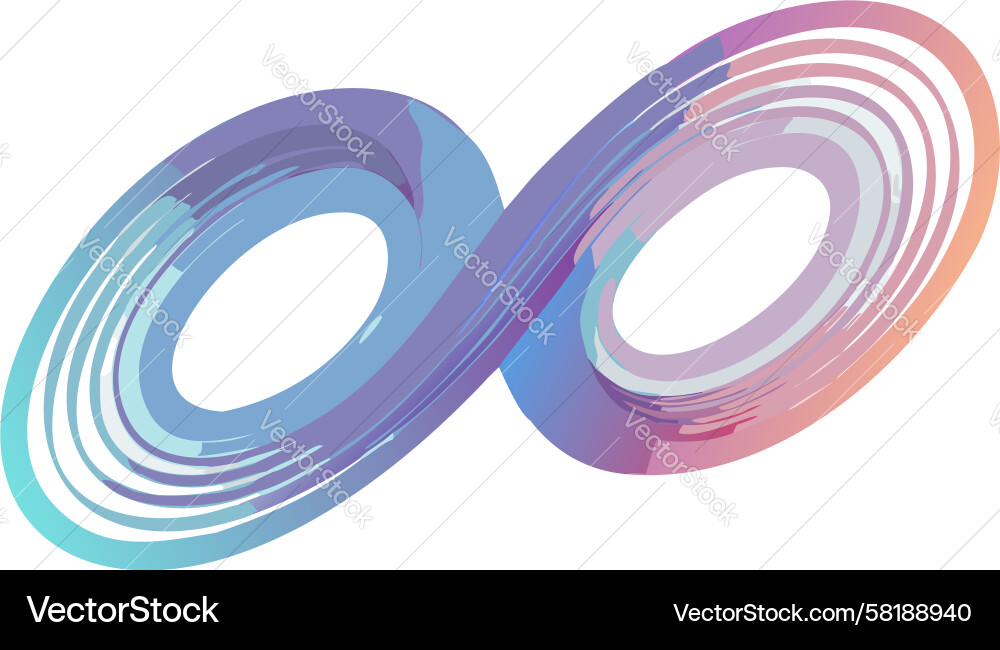 Flowing Infinity Loop Shape Vector Image