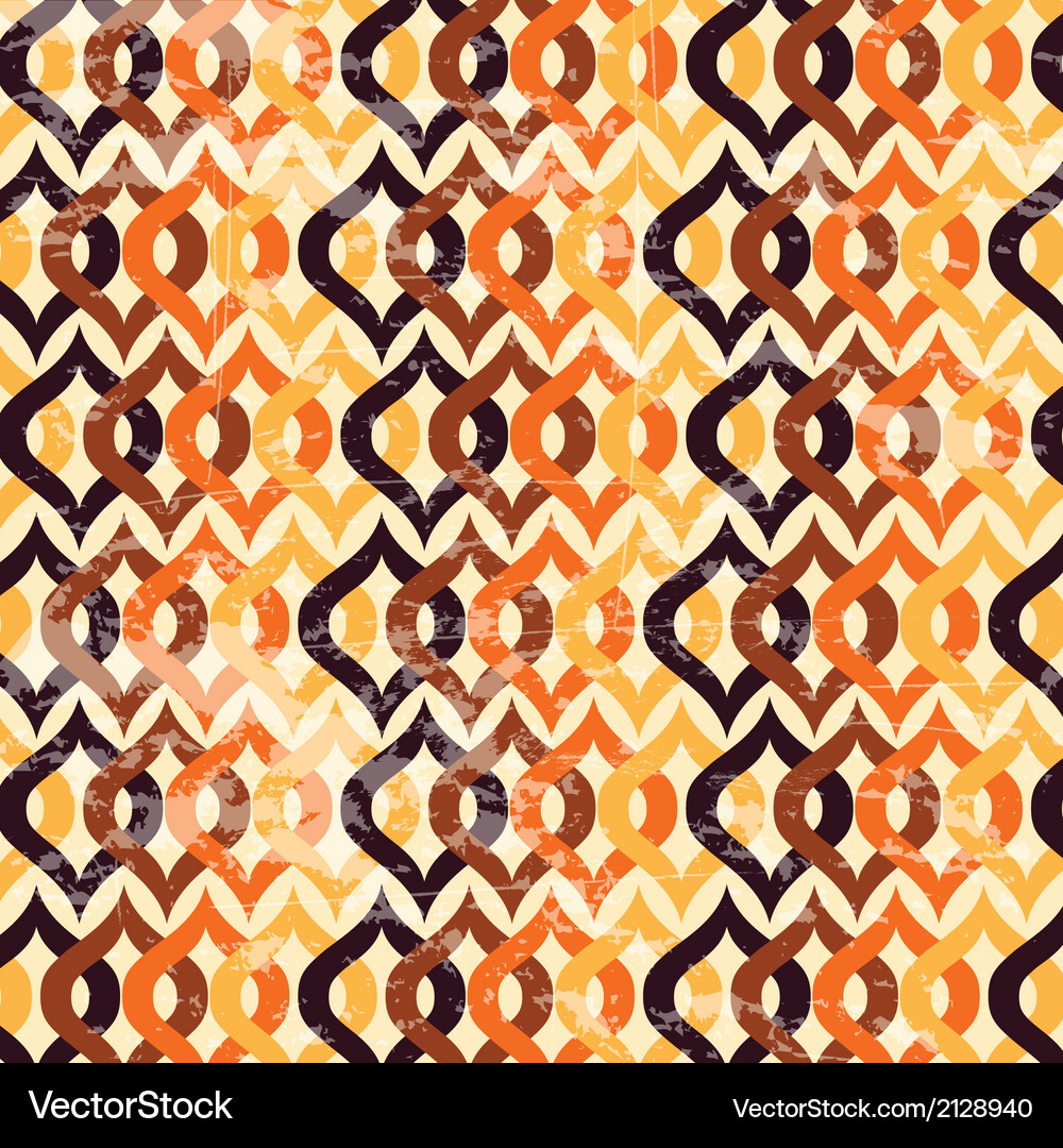 Retro label over pattern background Vector Image
