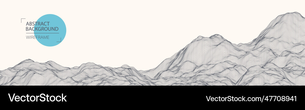 Abstract waves is made in a wireframe style Abstract waves is made in a wireframe style vector image