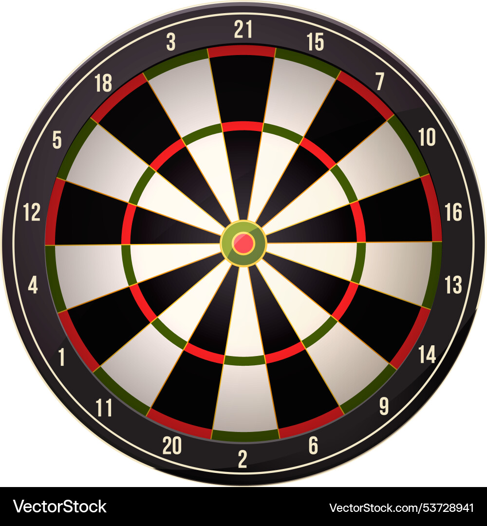 Dartboard realistische Vorlage Spiel Zielrunde Dartboard realistische Vorlage Spiel Zielrunde vektorbild