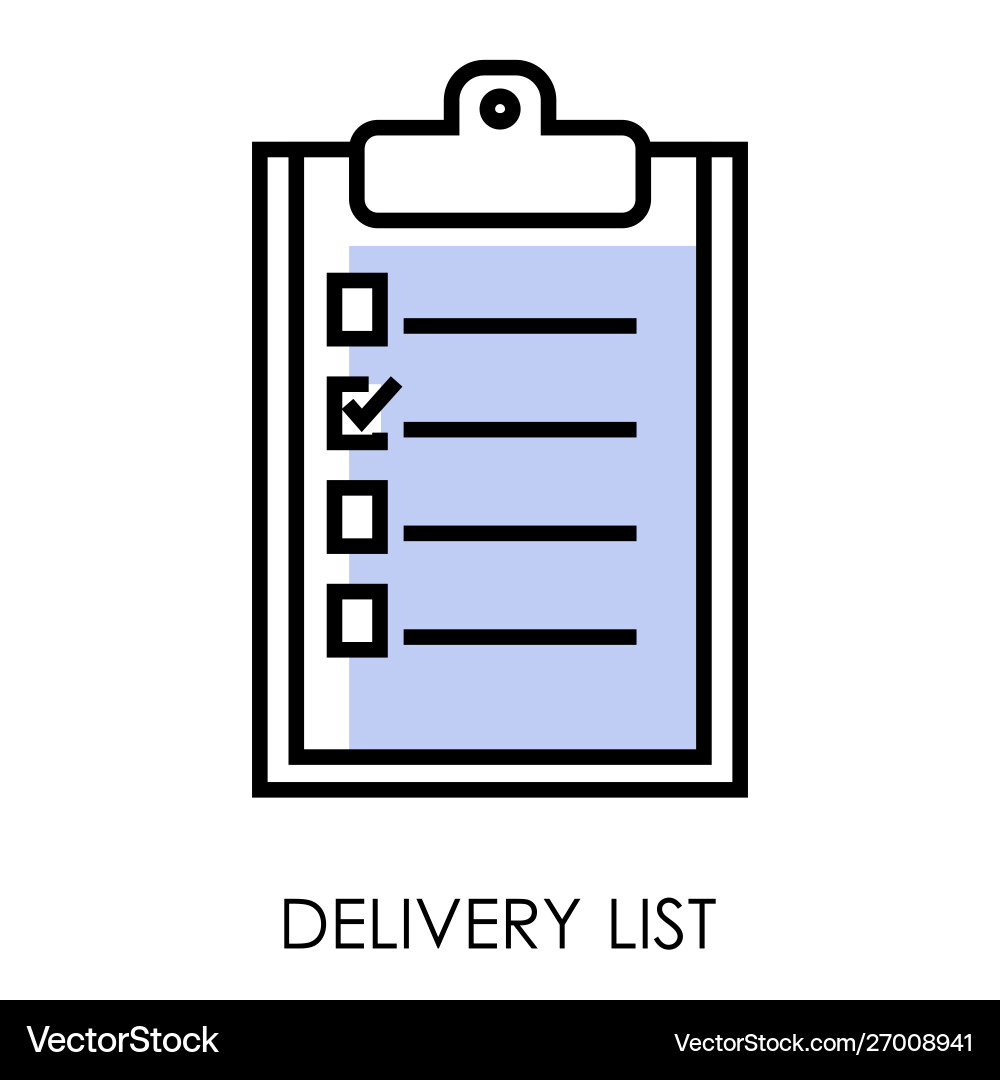 Delivery list isolated icon logistics Delivery list isolated icon logistics vector image
