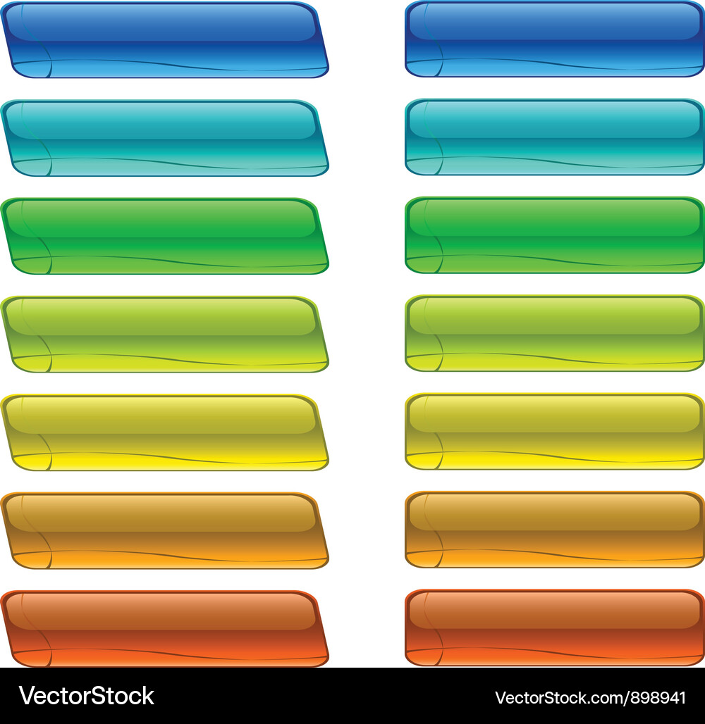 Glassy buttons Vector Image