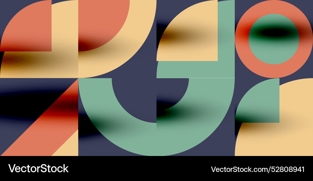 Neo memphis geometric pattern with circles Vector Image