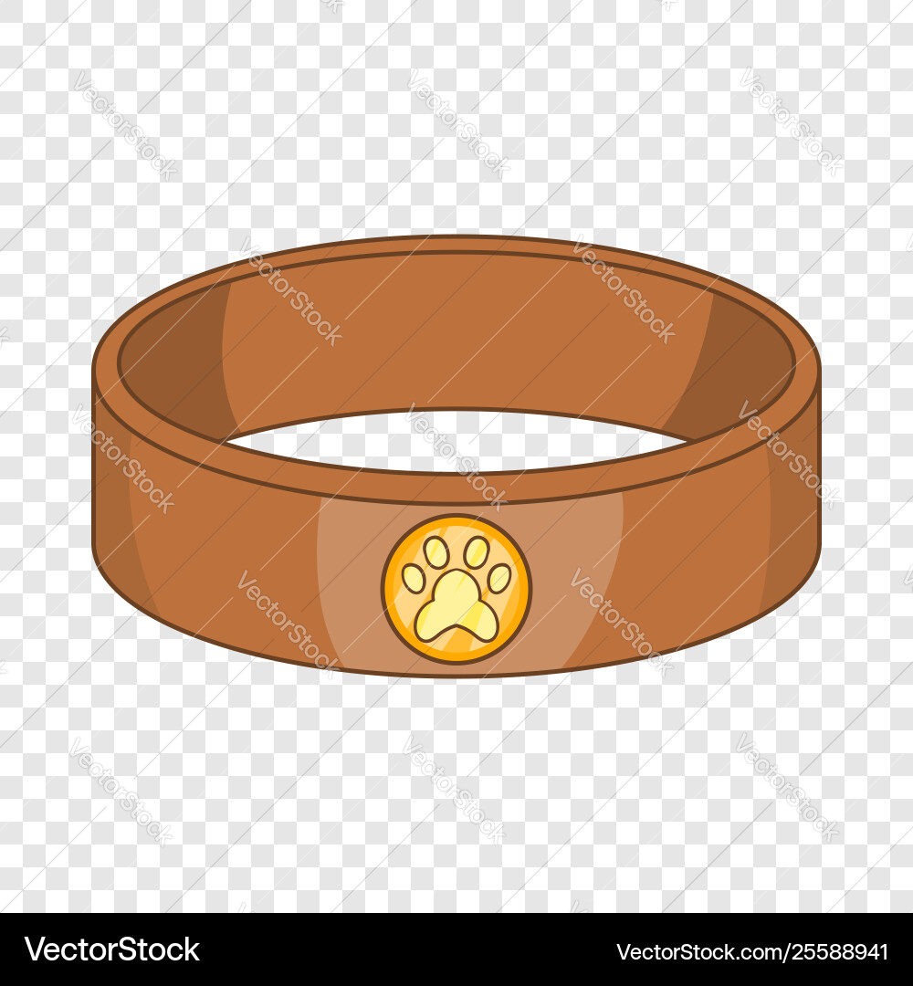 Pet collar icon cartoon style Pet collar icon cartoon style vector image
