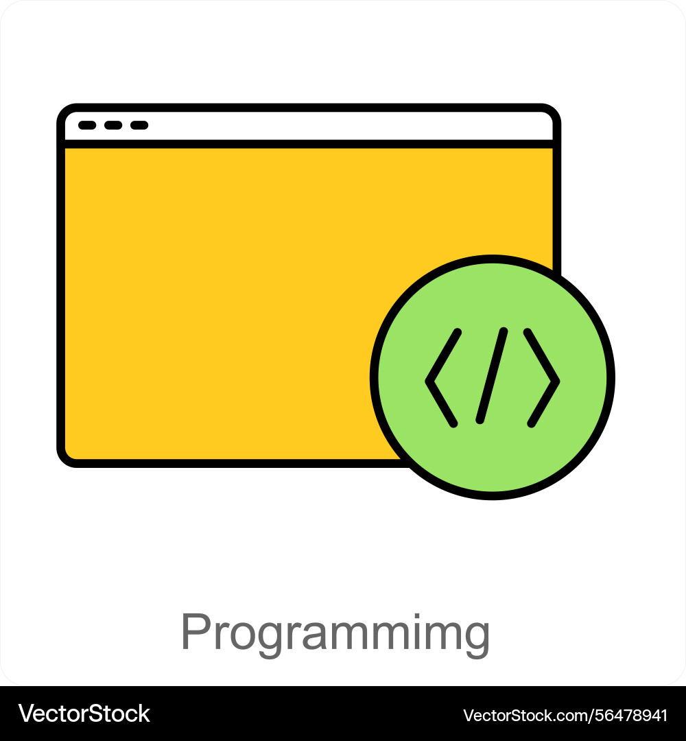 Programming icon concept Vector Image