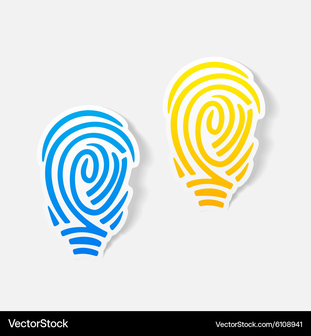 Realistic design element fingerprint Vector Image