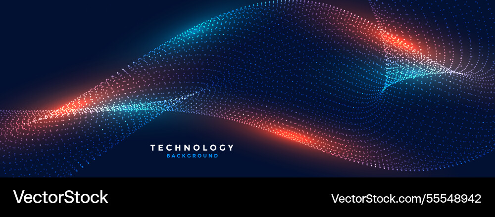 Abstract and glowing digital web particle Vector Image