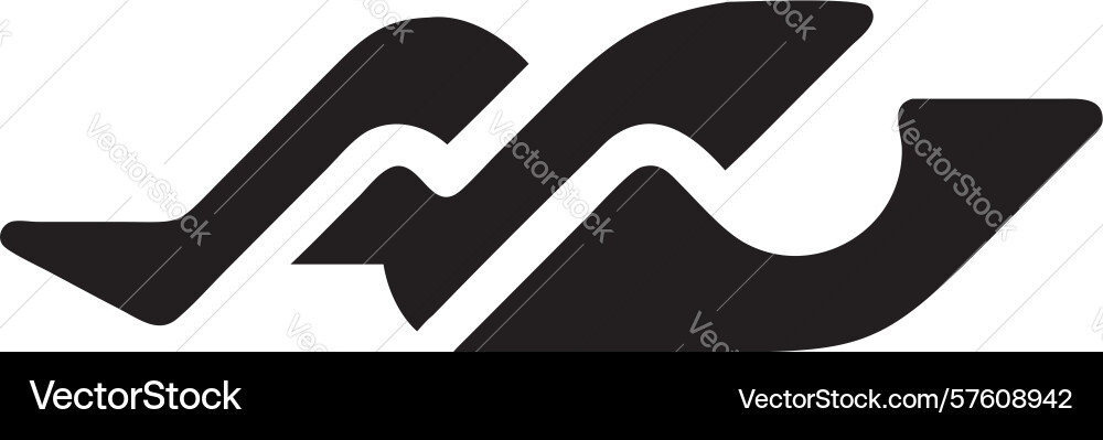 Abstract angular wave sharp geometric motion vector image