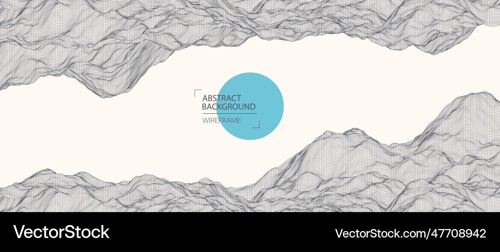Abstract waves is made in a wireframe style Abstract waves is made in a wireframe style vector image