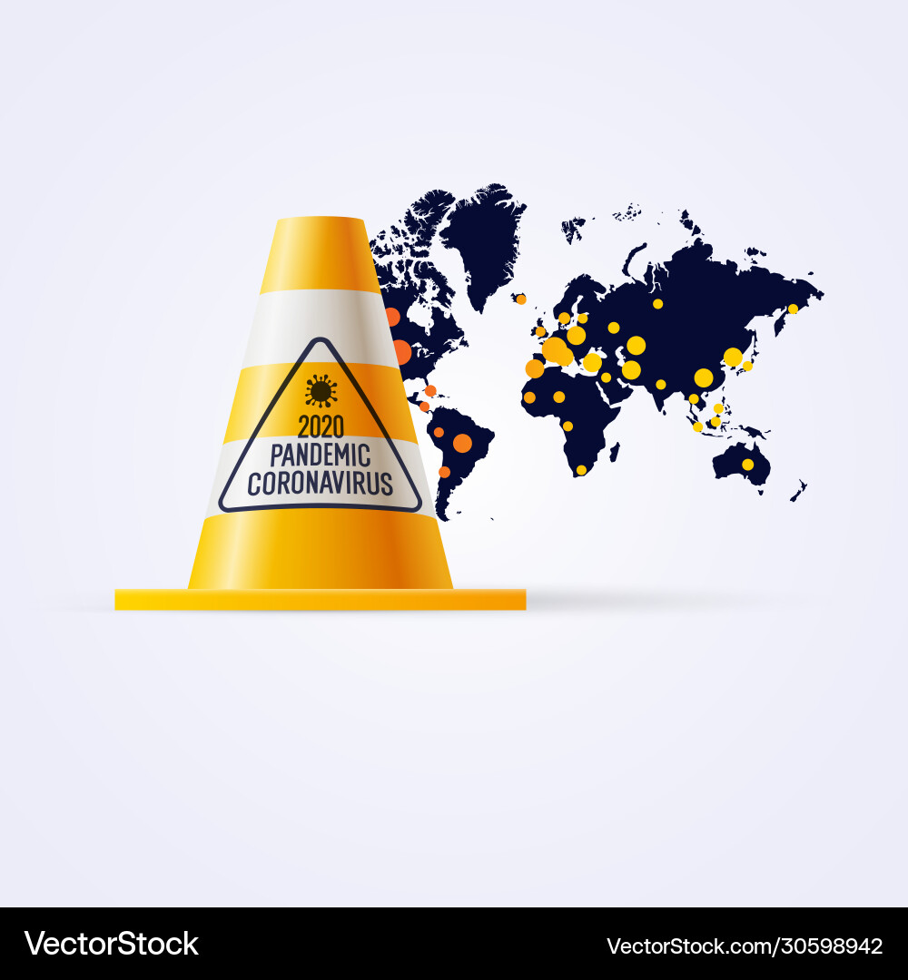Coronavirus Global Spread Map Royalty Free Vector Image