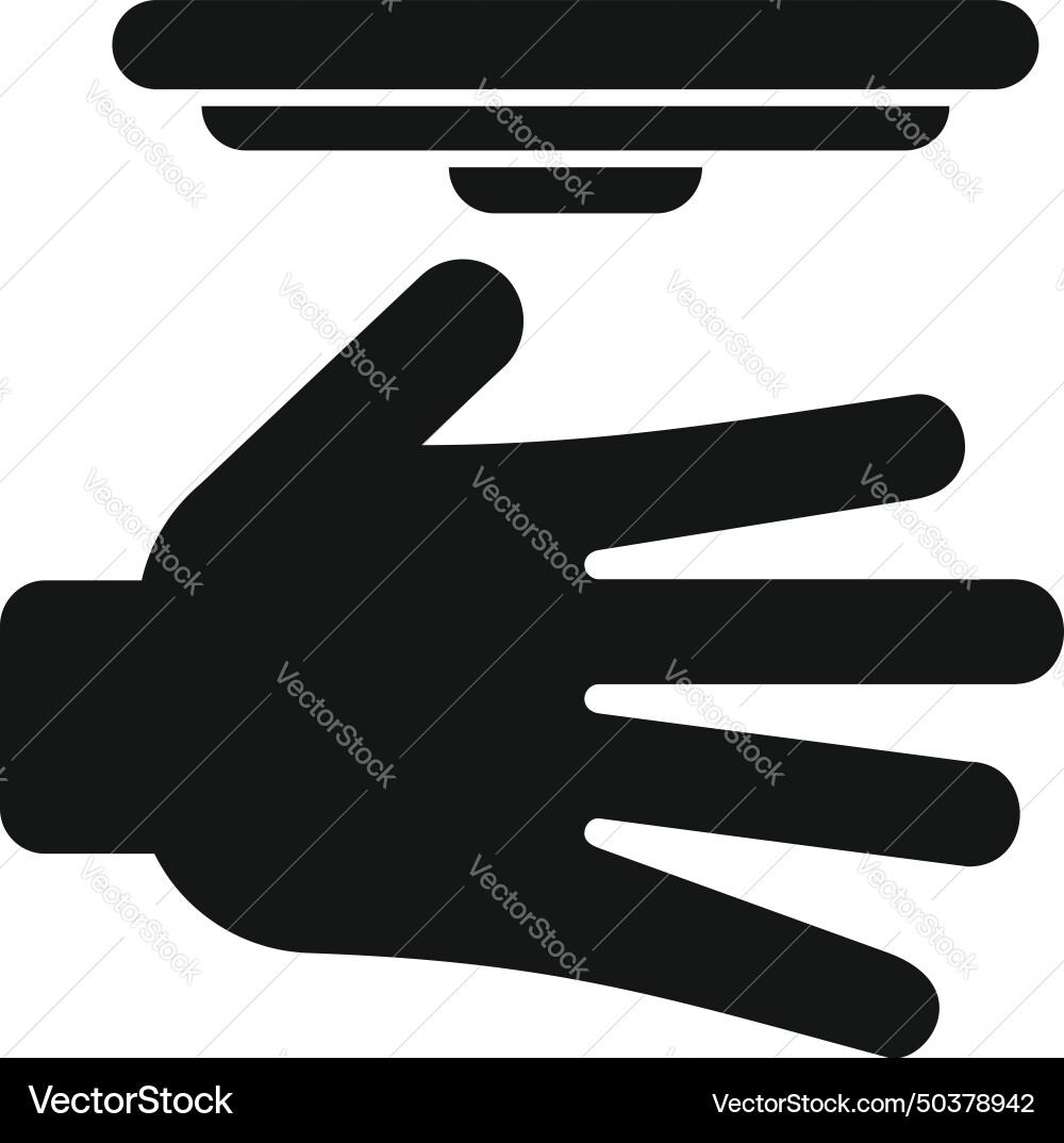Fast palm scanning icon simple board code vector image