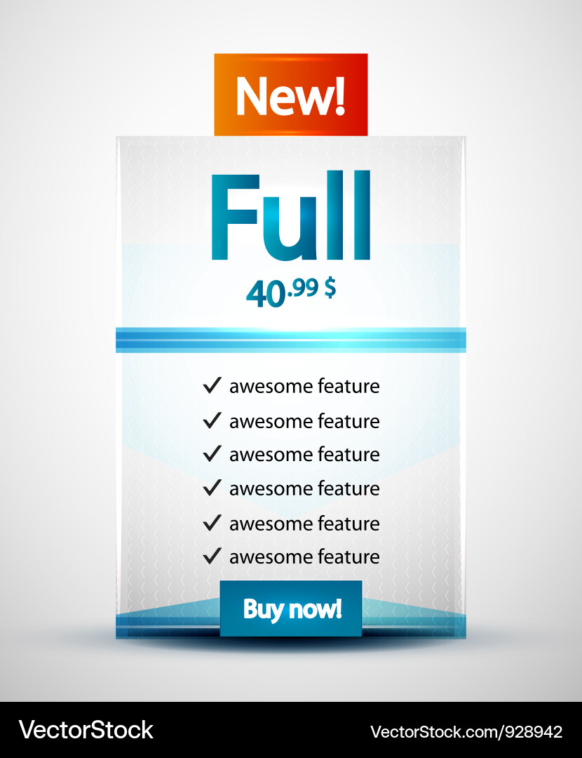 Modern Web Box Template Vector Image