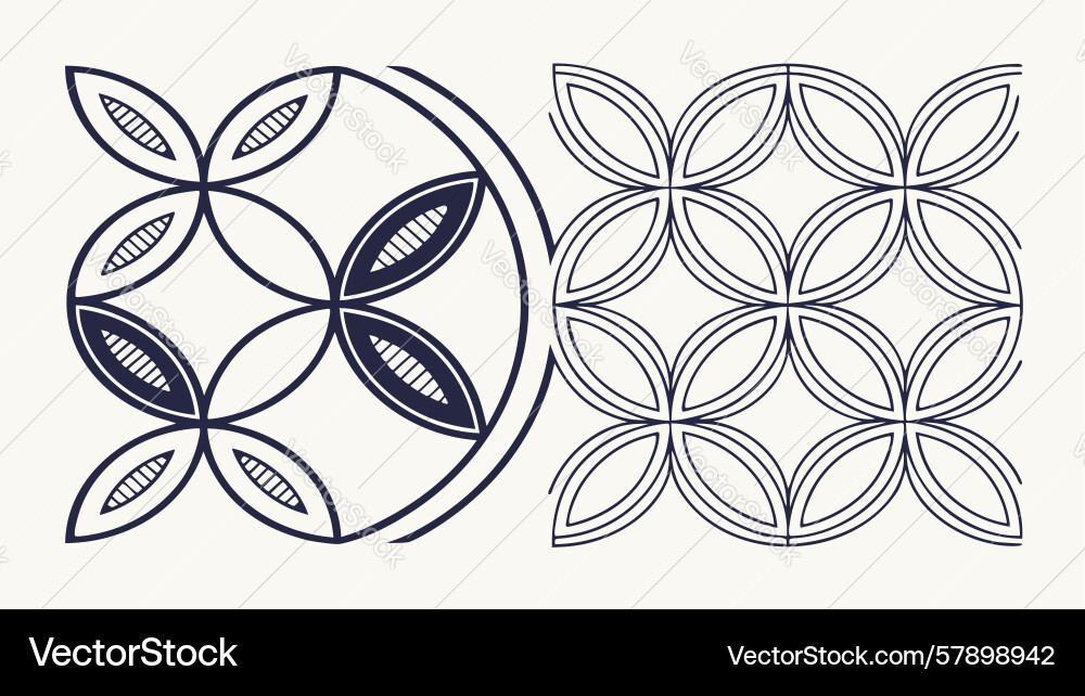 Seamless geometric circular pattern design Vector Image