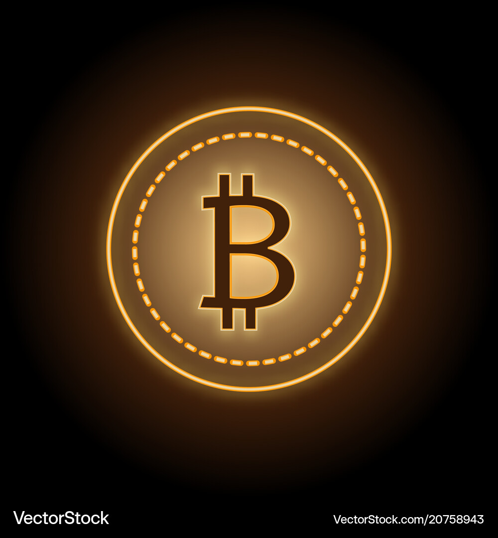 Bitcoin cryptocurrency sign – Royalty-Free Vector | VectorStock
