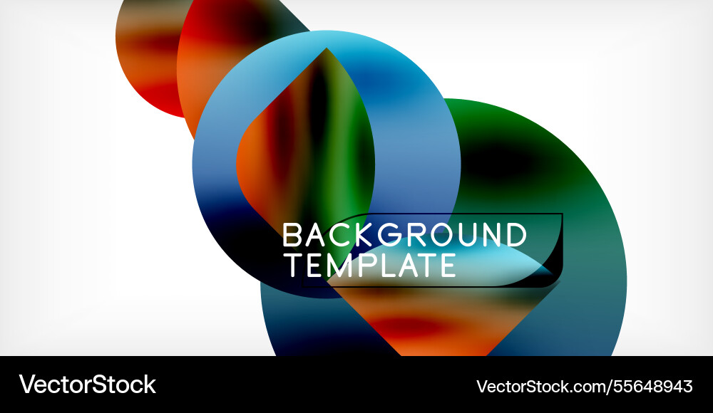 Bright circles with shadows abstract background Vector Image
