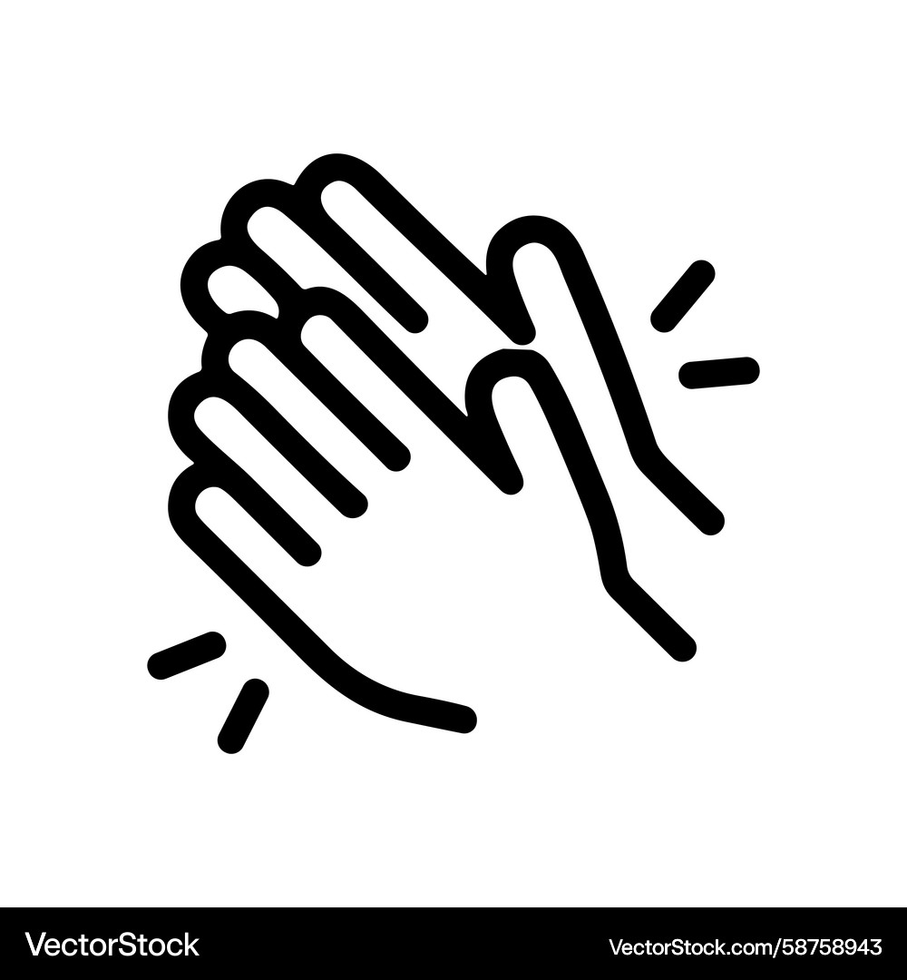 Clapping Hands Gesture Vector Image