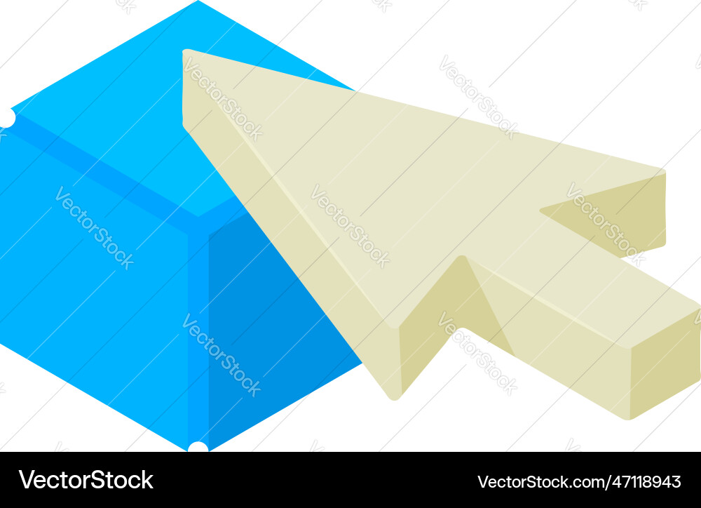 Crypto block icon isometric cursor sign Crypto block icon isometric cursor sign vector image