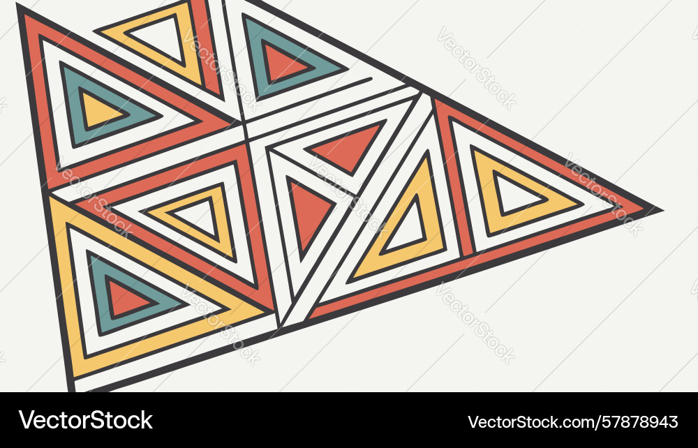 Dynamic geometric triangle abstract design Vector Image