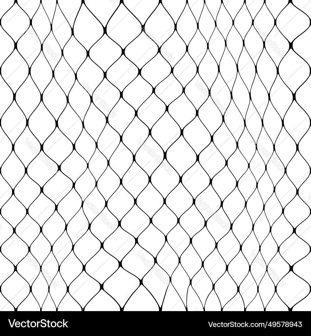 Fishnet Mesh Pattern - Seamless Vector Image