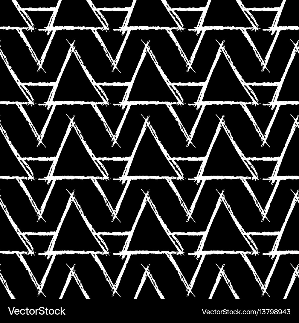 Hand Drawn Triangle Pattern vector image
