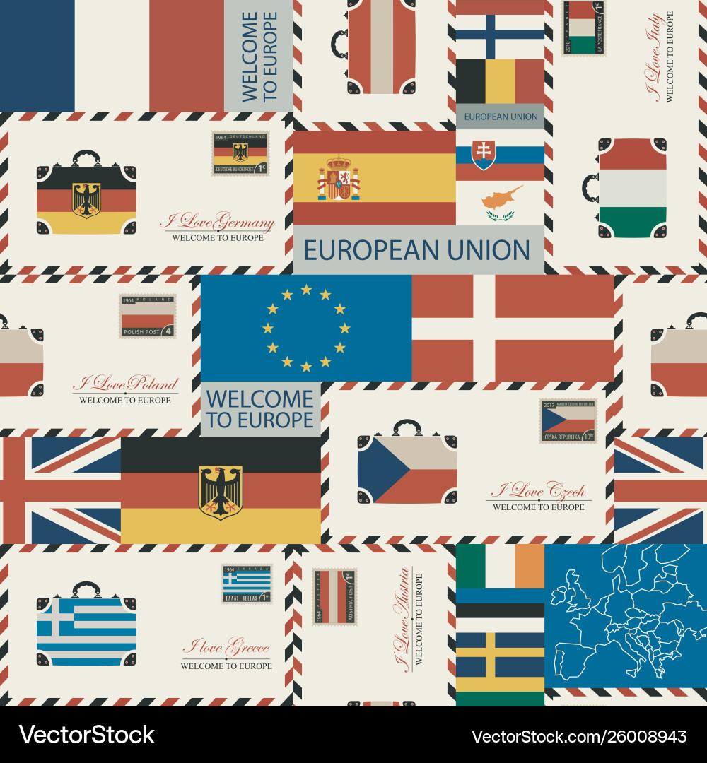 Seamless pattern on traveling theme Vector Image